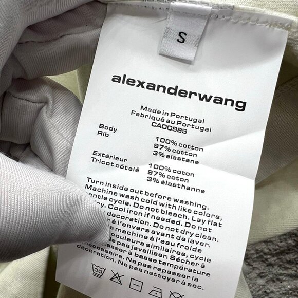 Alexander Wang White Printed Lettering Short-Sleeved T-Shirt - Picture 8 of 9